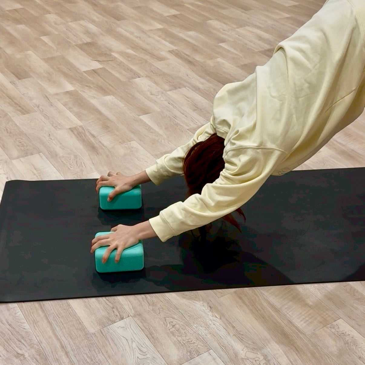 ダウンドッグのポーズ写真